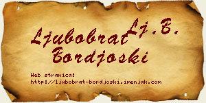 Ljubobrat Borđoški vizit kartica
